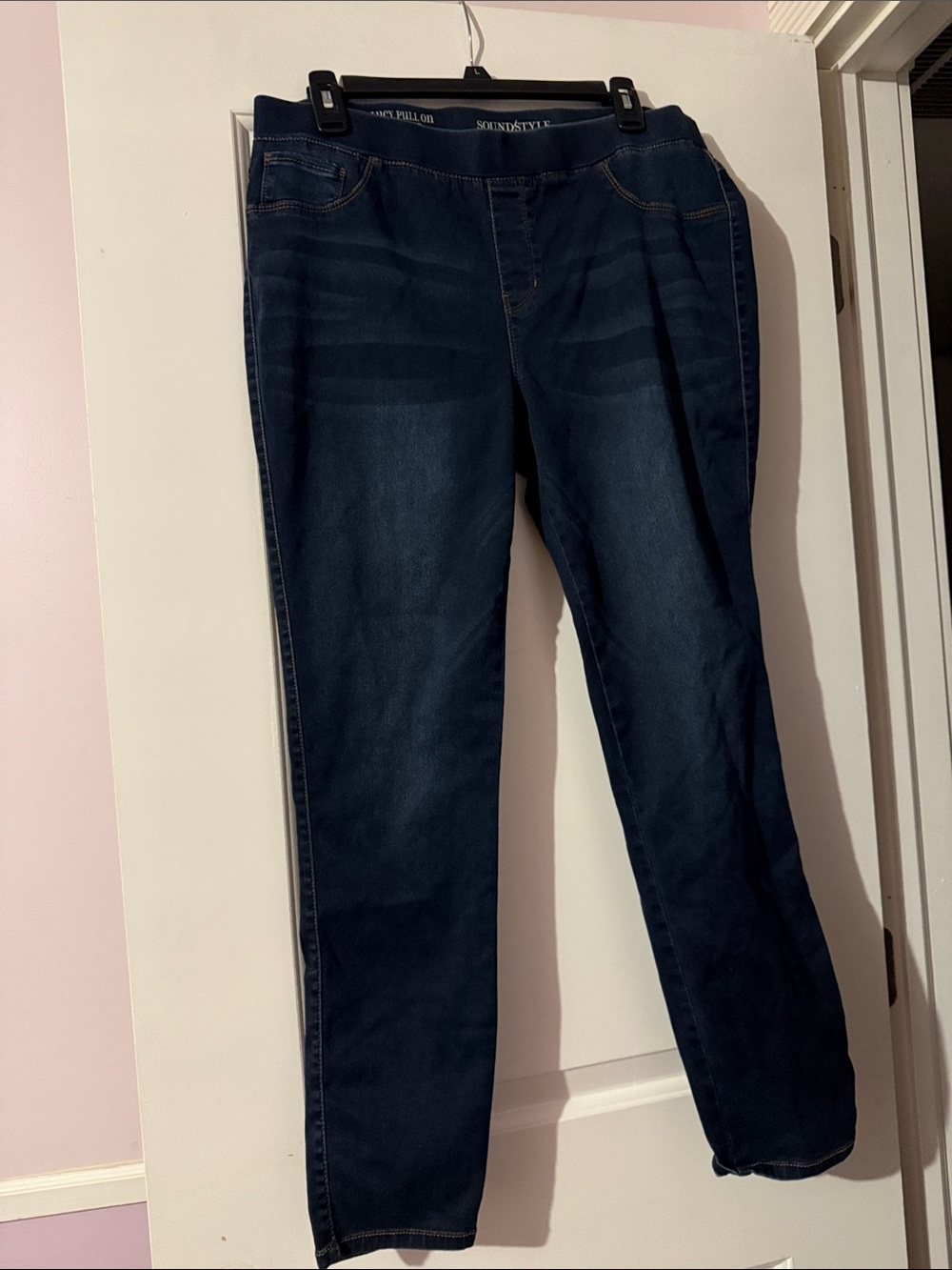 Dark Blue Women's Stretch Jeggings sound / style silk denim Lucy pull on legg